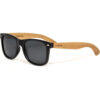 Bamboo wood wayfarer sunglasses black lenses