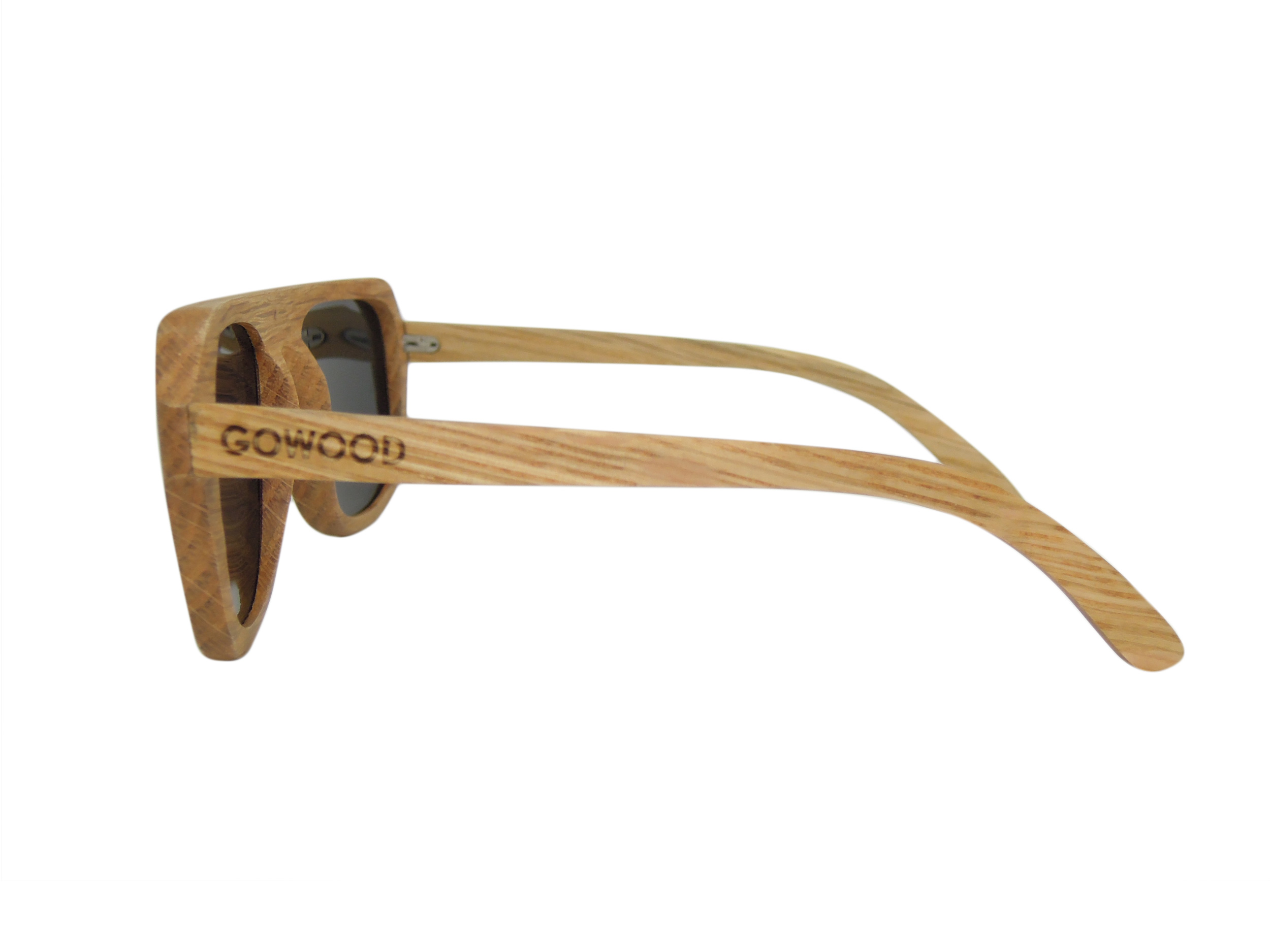 Aviator wood sunglasses made of oak Go Wood