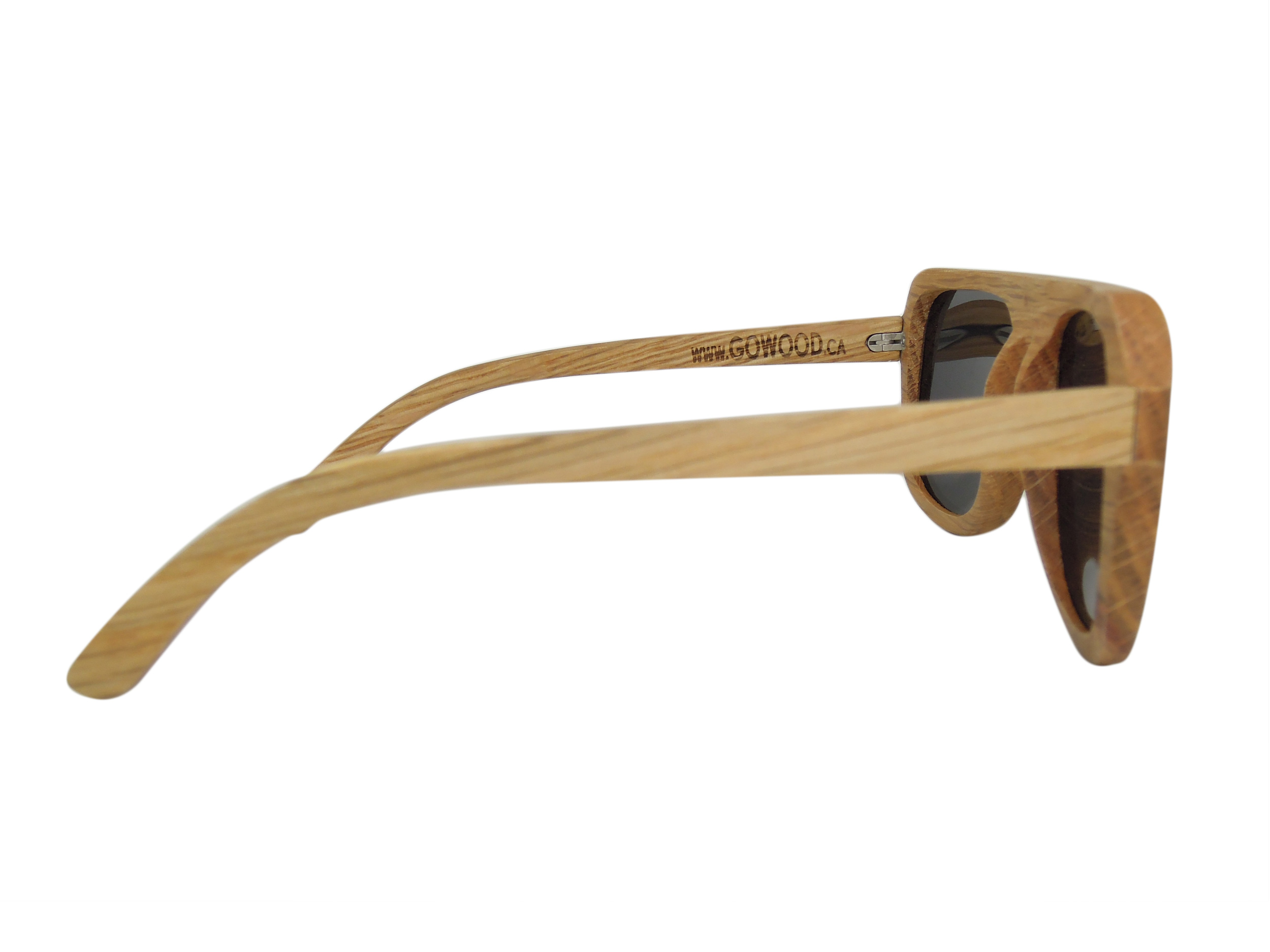 Aviator wood sunglasses made of oak Go Wood