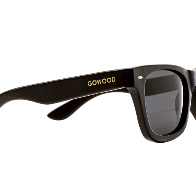 wayfarer style sunglasses black side