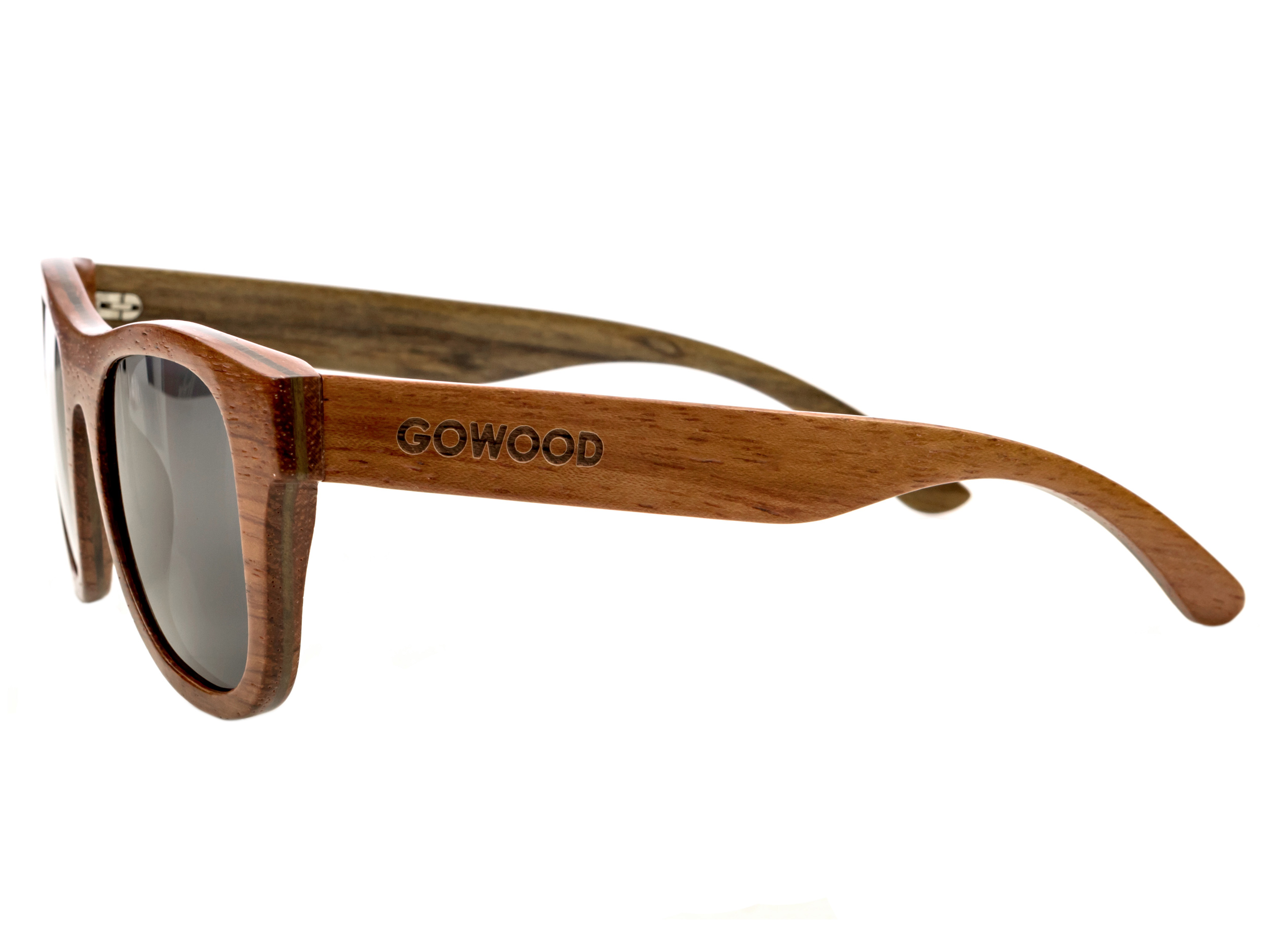 Bubinga and ebony wood sunglasses New York - left side