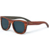 Rosewood walnut wood sunglasses with black polarized lenses