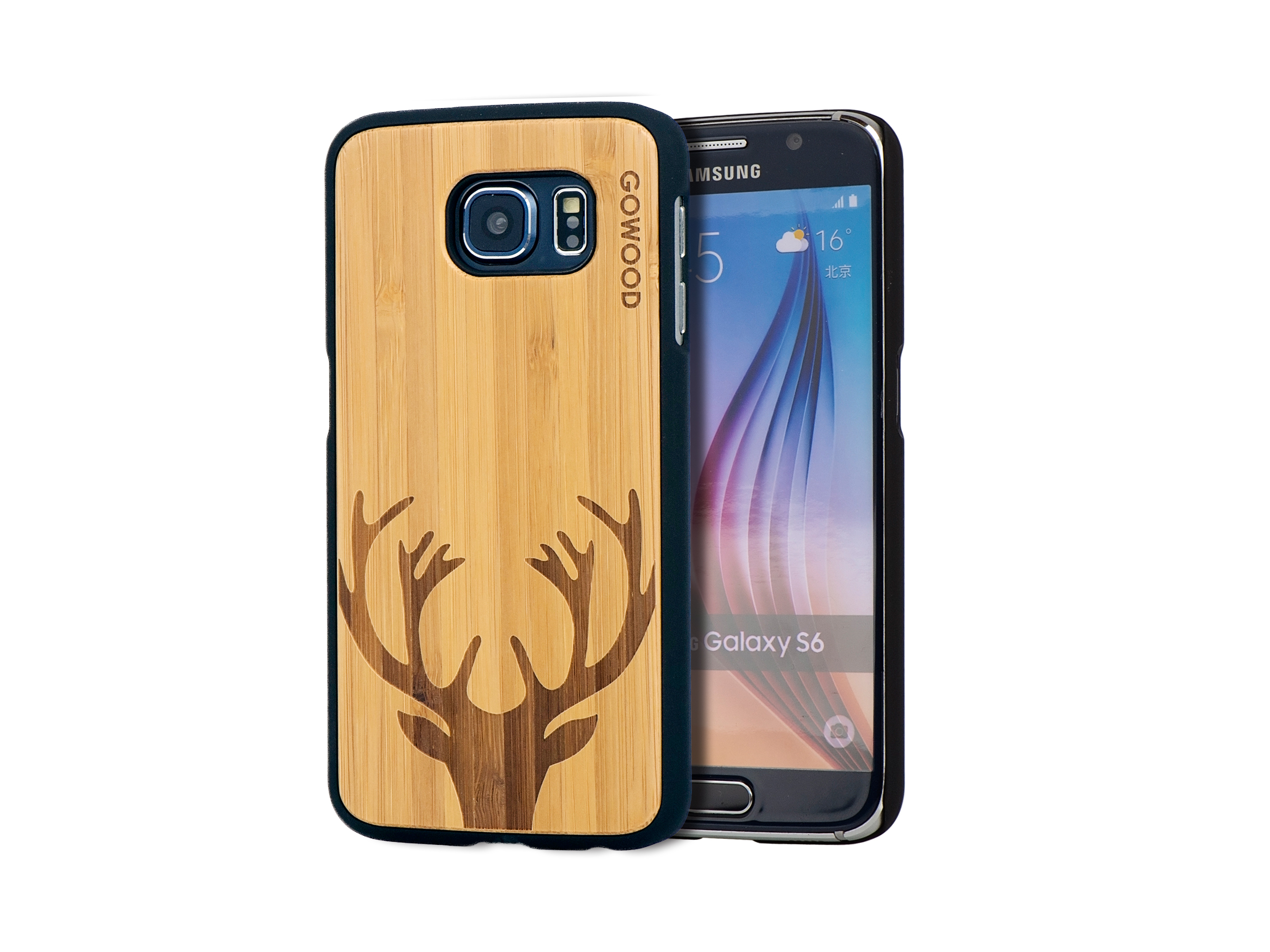 Samsung Galaxy S6 case bamboo deer
