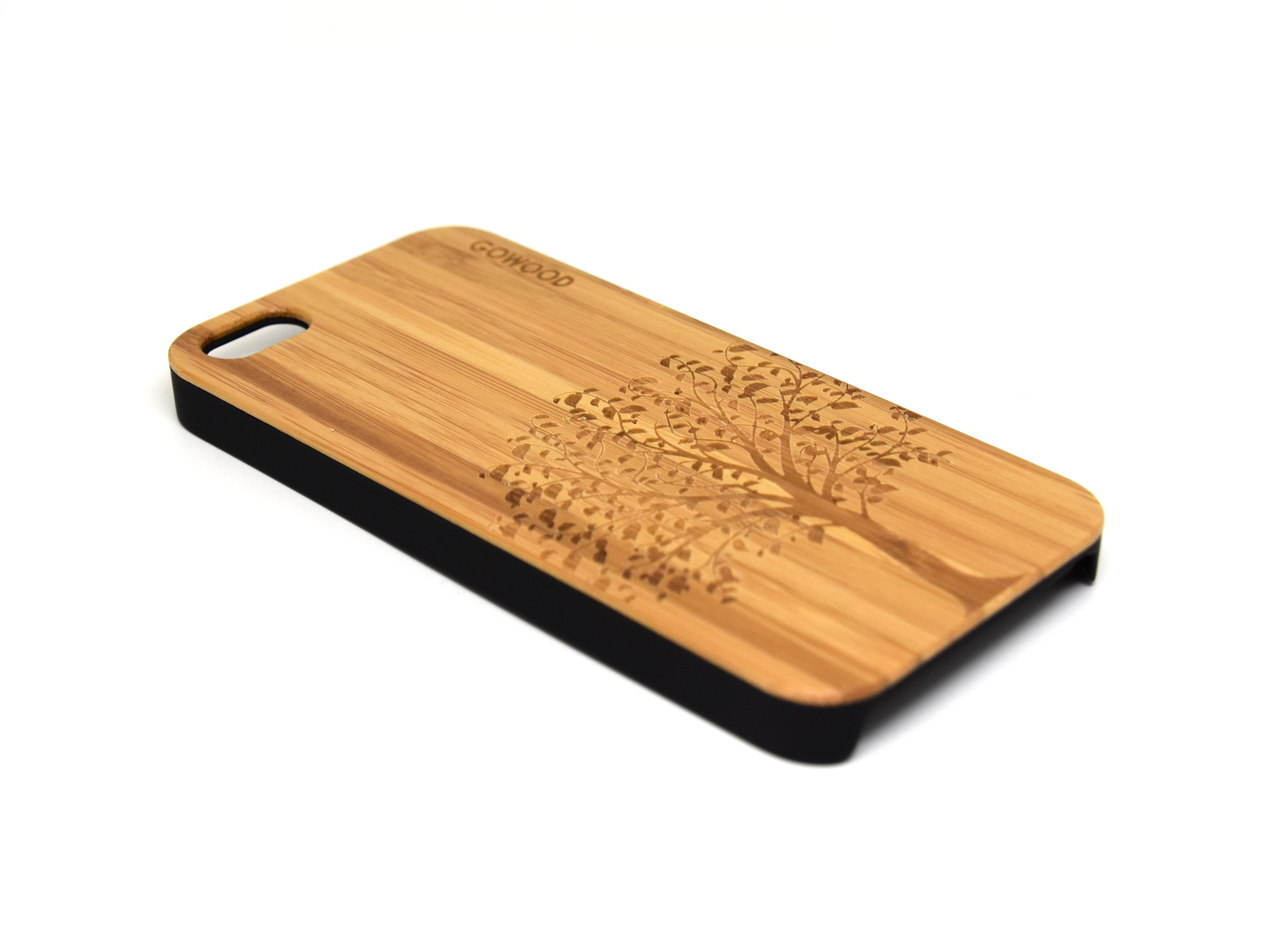 iphone 5 case bamboo wood with tree