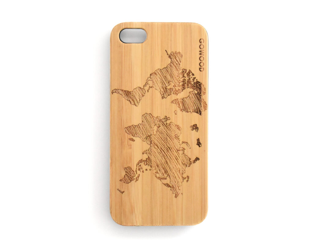 iPhone 5(S) case top world map