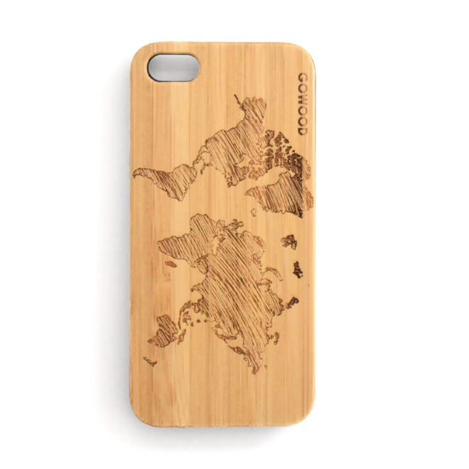 iPhone 5(S) case top world map
