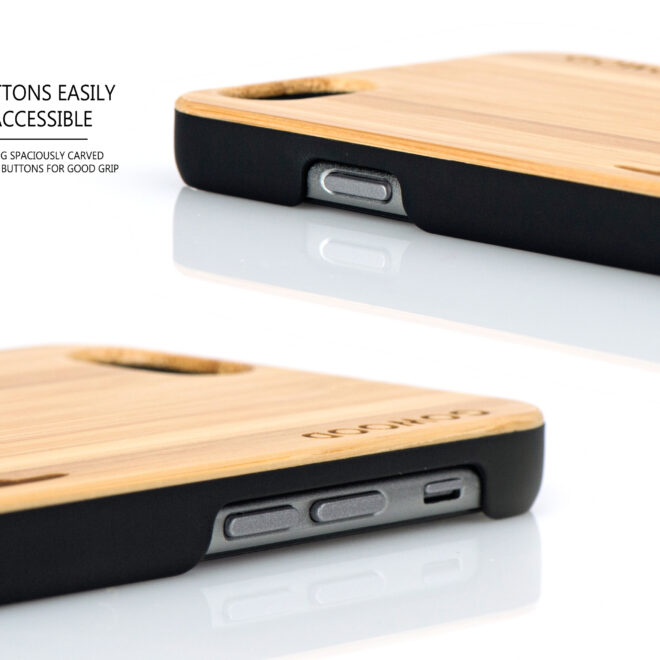 iPhone 6 case bamboo deer wood buttons