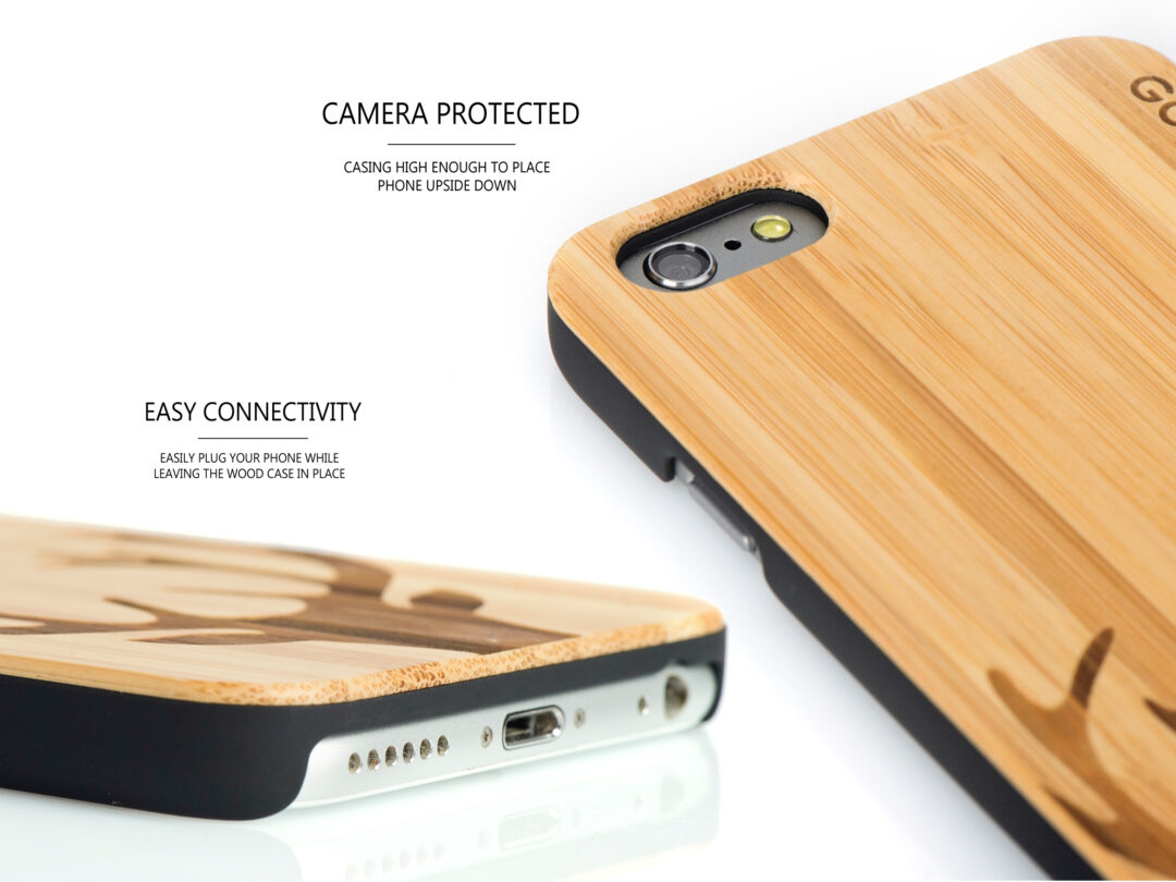 iPhone 6 case bamboo deer wood camera