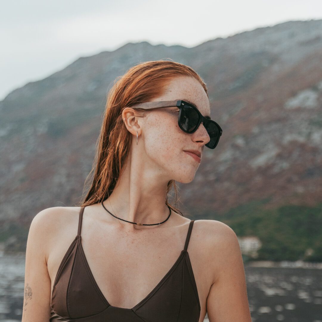 Wood wayfarer sunglasses for women