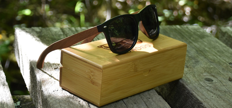 Walnut wood classic wayfarer sunglasses
