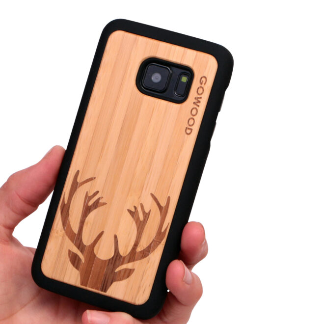 Samsung Galaxy S7 wood case deer user 1