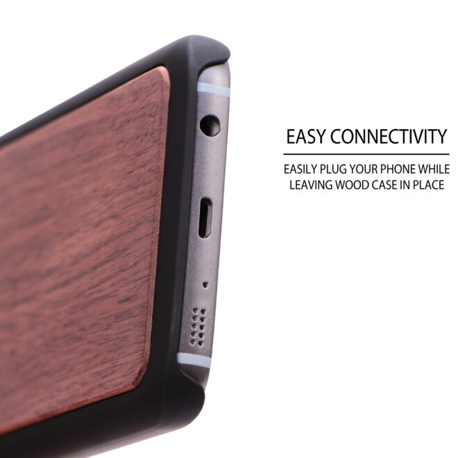 Samsung Galaxy S7 wood case walnut socket