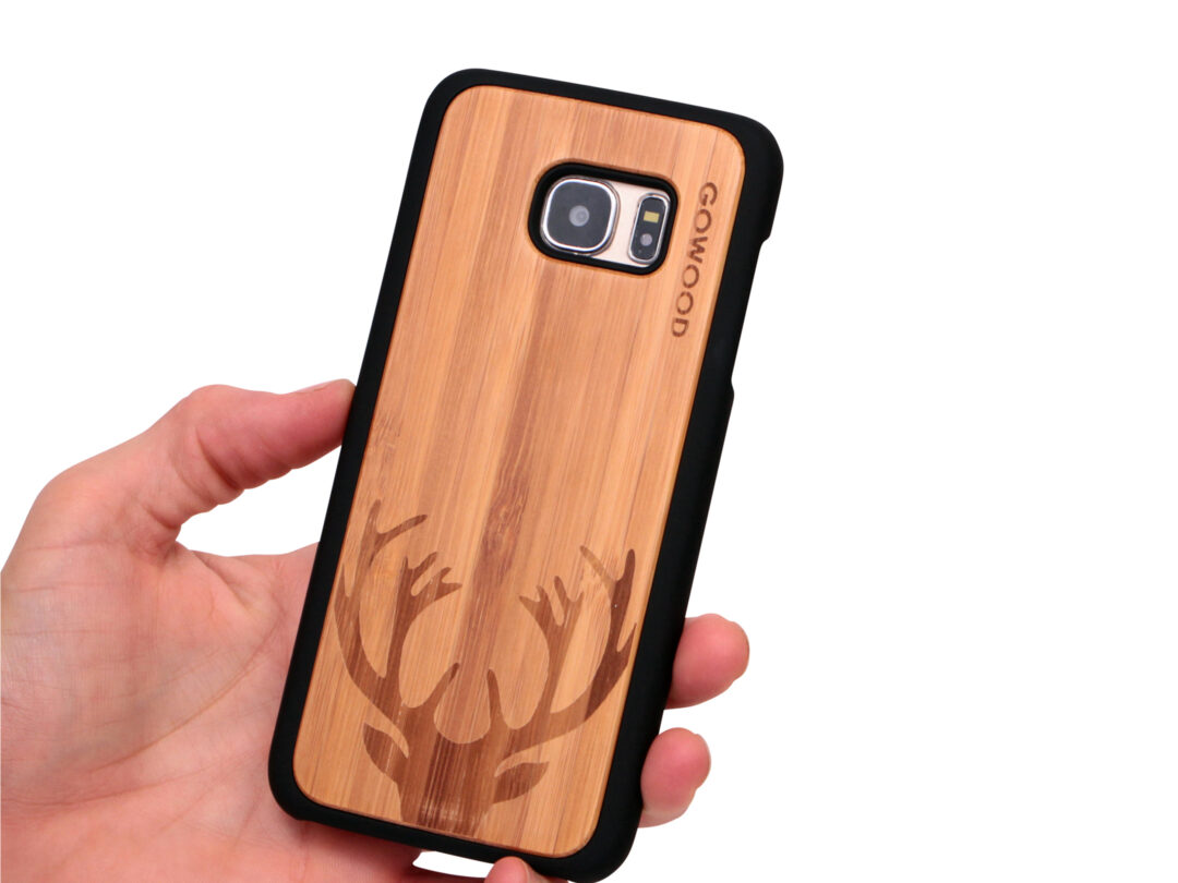 Samsung Galaxy S7 Edge wood case deer user 1