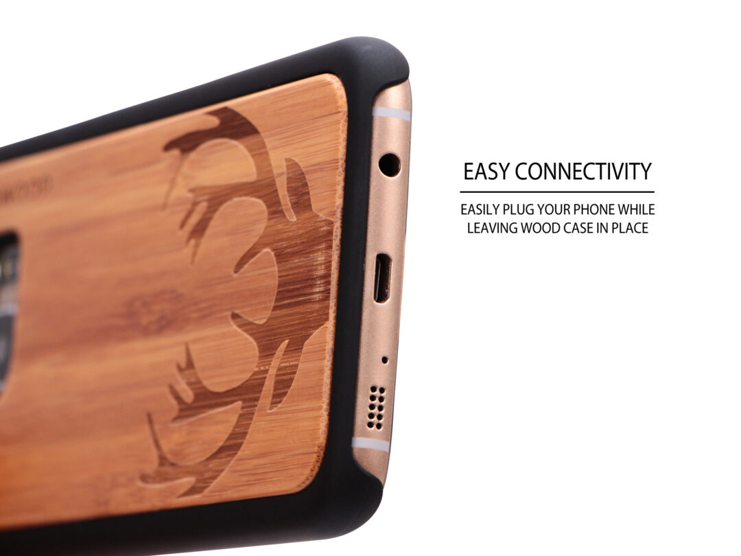 Samsung Galaxy S7 Edge wood case deer socket