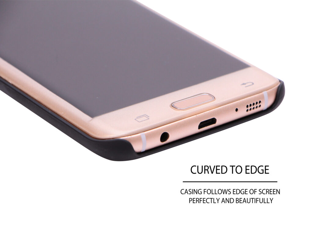 Samsung Galaxy S7 Edge wood case screen