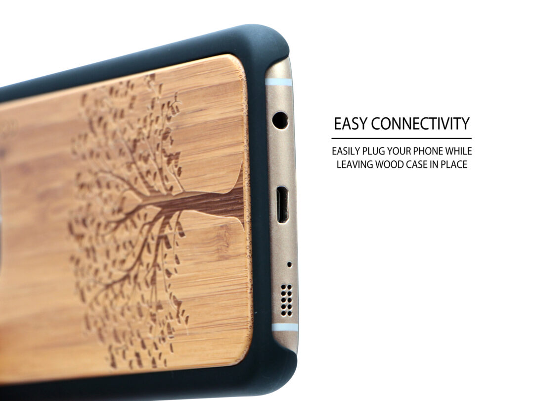 Samsung Galaxy S7 Edge wood case tree socket
