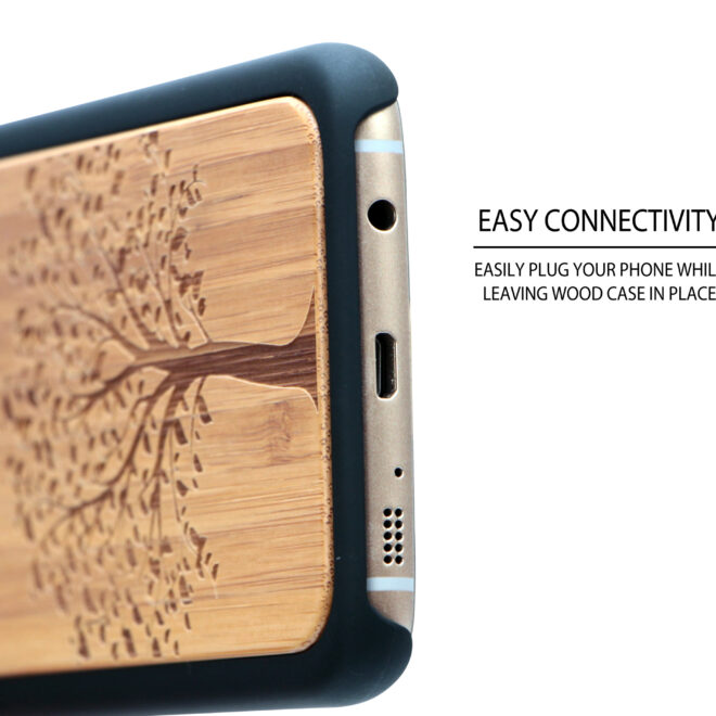 Samsung Galaxy S7 Edge wood case tree socket