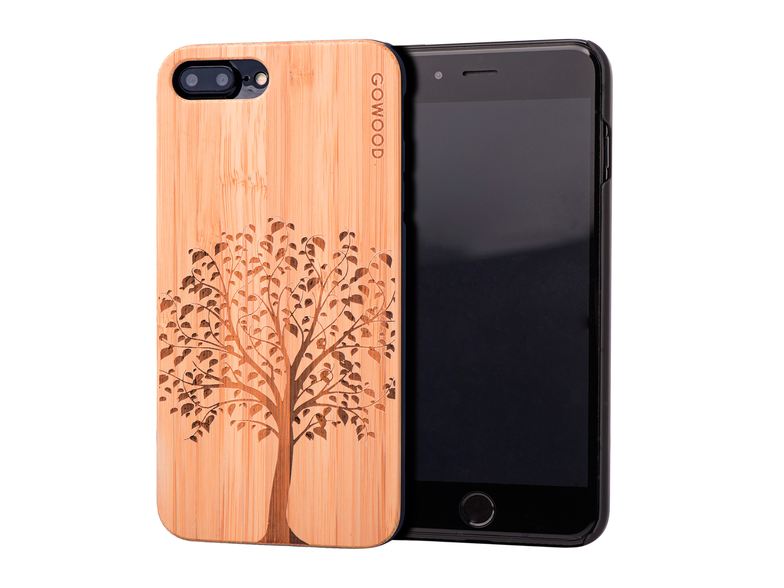 étui iPhone 7 Plus et 8 Plus bambou arbre