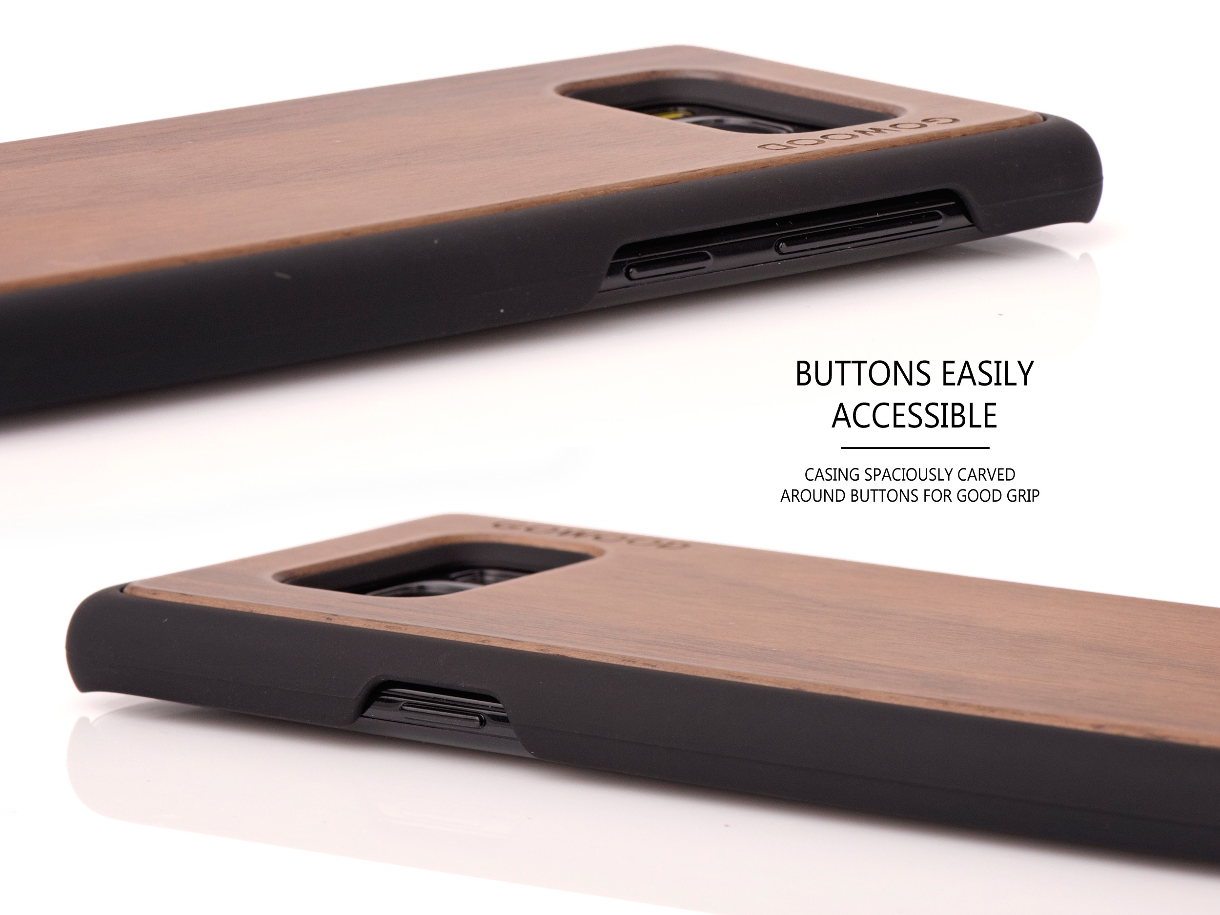 Samsung Galaxy S8 wood case walnut - buttons