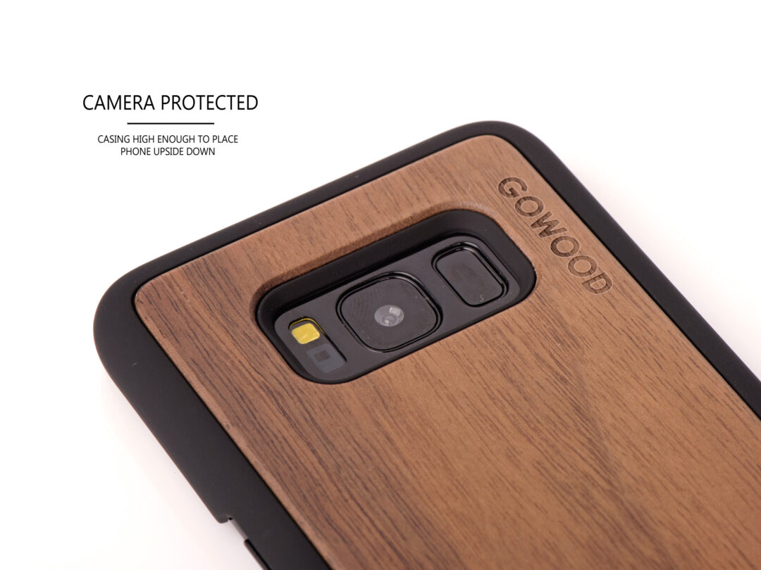 Samsung Galaxy S8 wood case walnut - camera