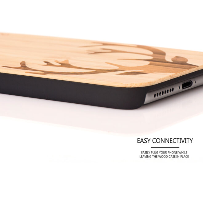 iPhone 6 Plus wood case deer connectivity