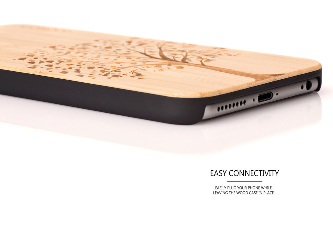 iPhone 6 Plus wood case tree connectivity