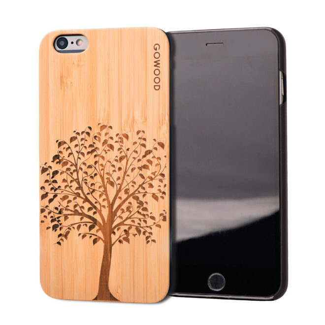Étui iPhone 6 Plus en bois arbre