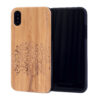 étui iPhone X en bois bambou arbre