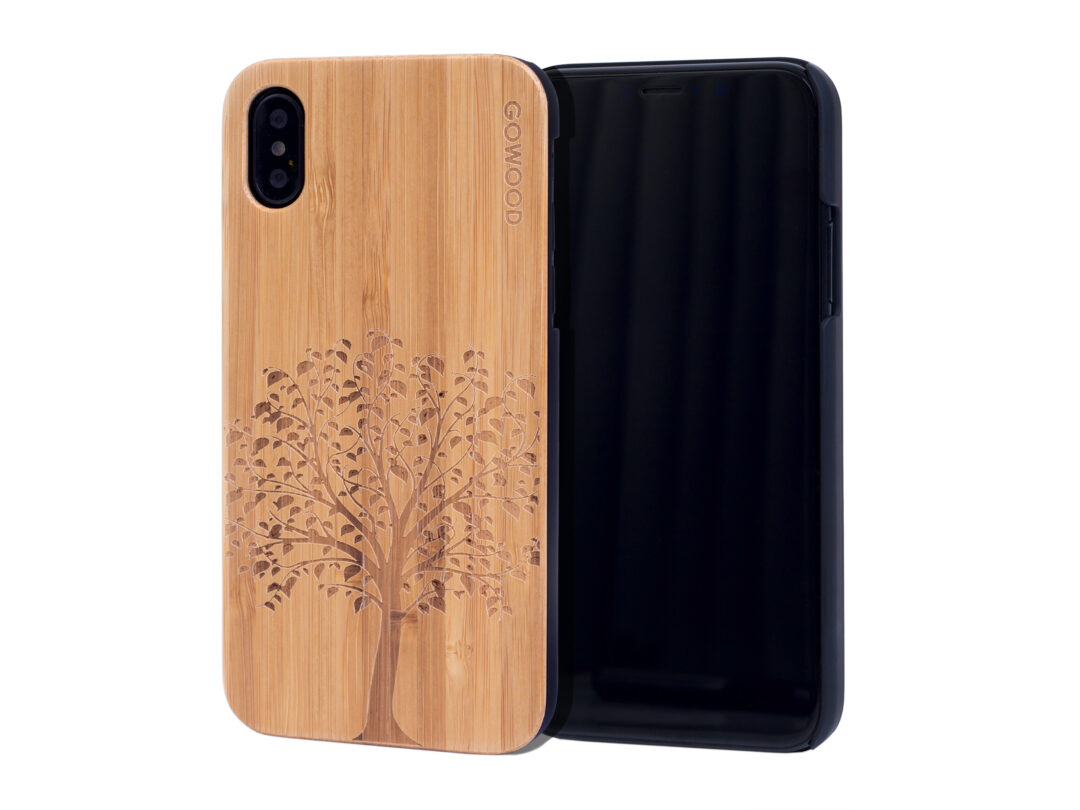 iPhone X and XS wood case bamboo tree