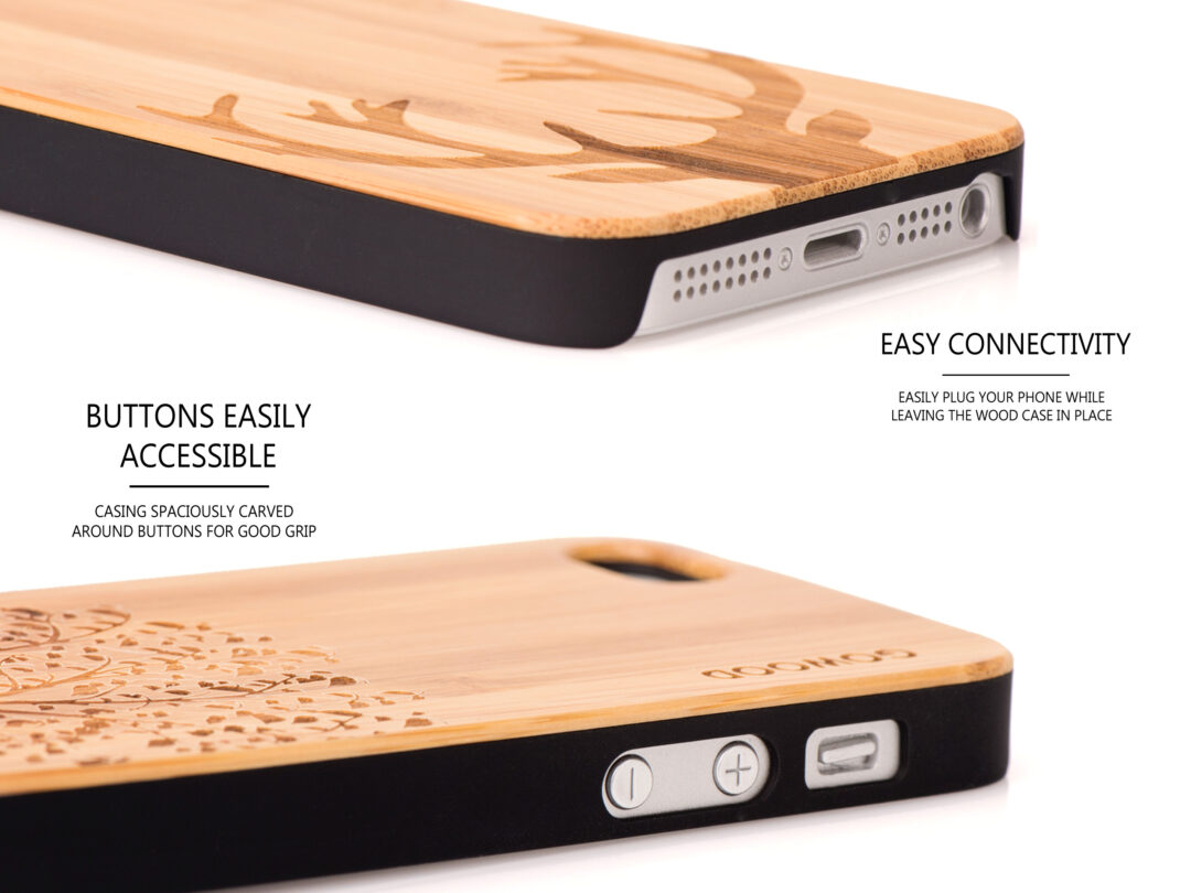 iPhone5 wood case buttons