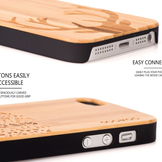 iPhone5 wood case buttons