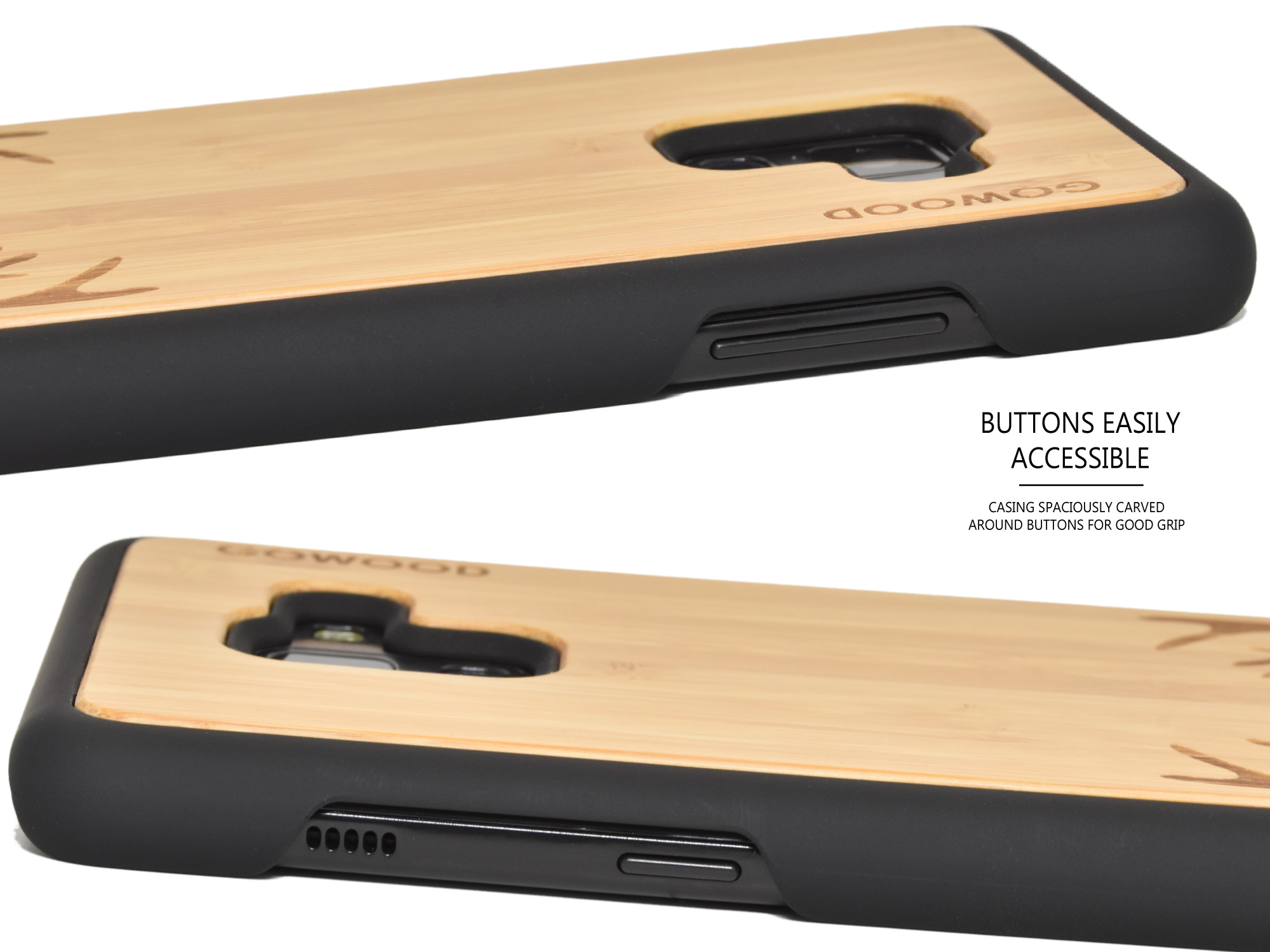 Samsung Galaxy A8 wood case bamboo deer
