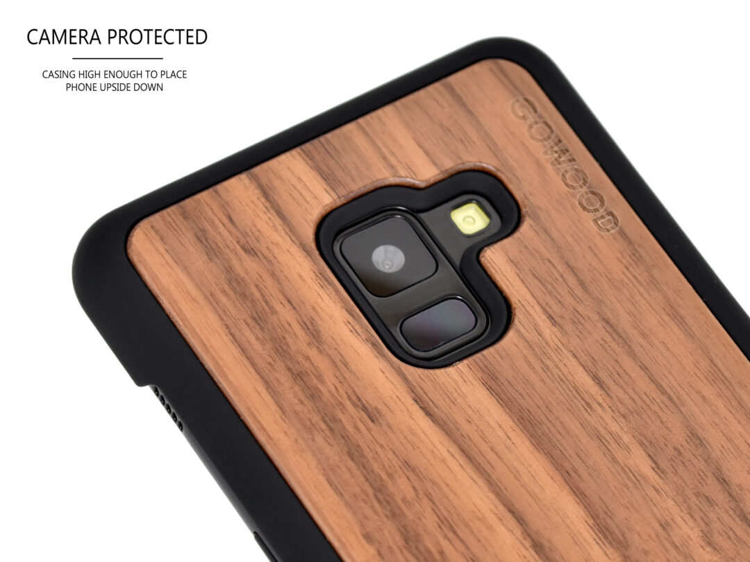 Samsung Galaxy A8 Plus wood case walnut