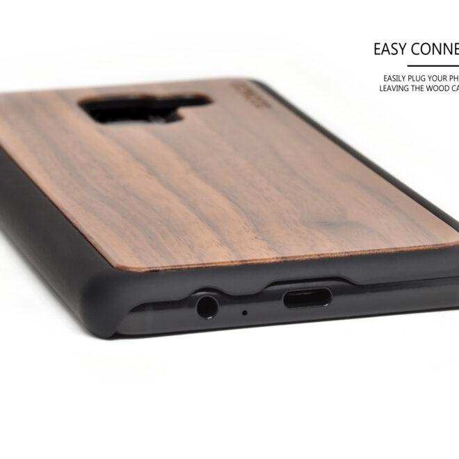 Samsung Galaxy A8 Plus wood case walnut