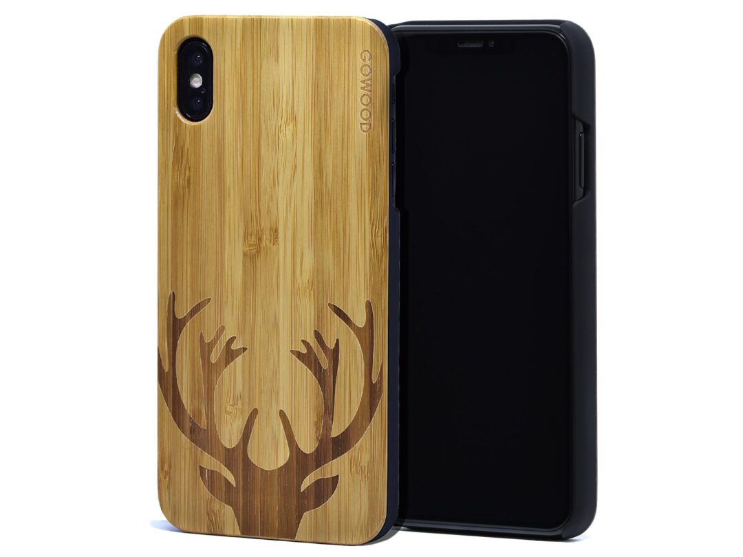 iPhone XS Max wood case bamboo deer