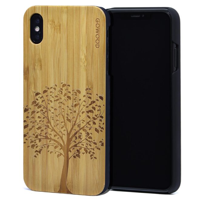iPhone XS Max wood case bamboo tree