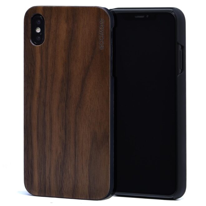iPhone XS Max wood case walnut