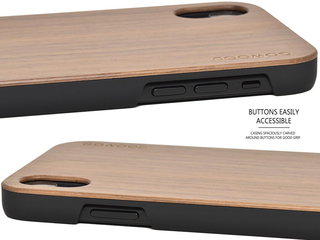 iPhone XR wood case walnut