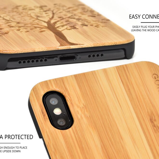 iPhone XS MAX wood case bamboo tree