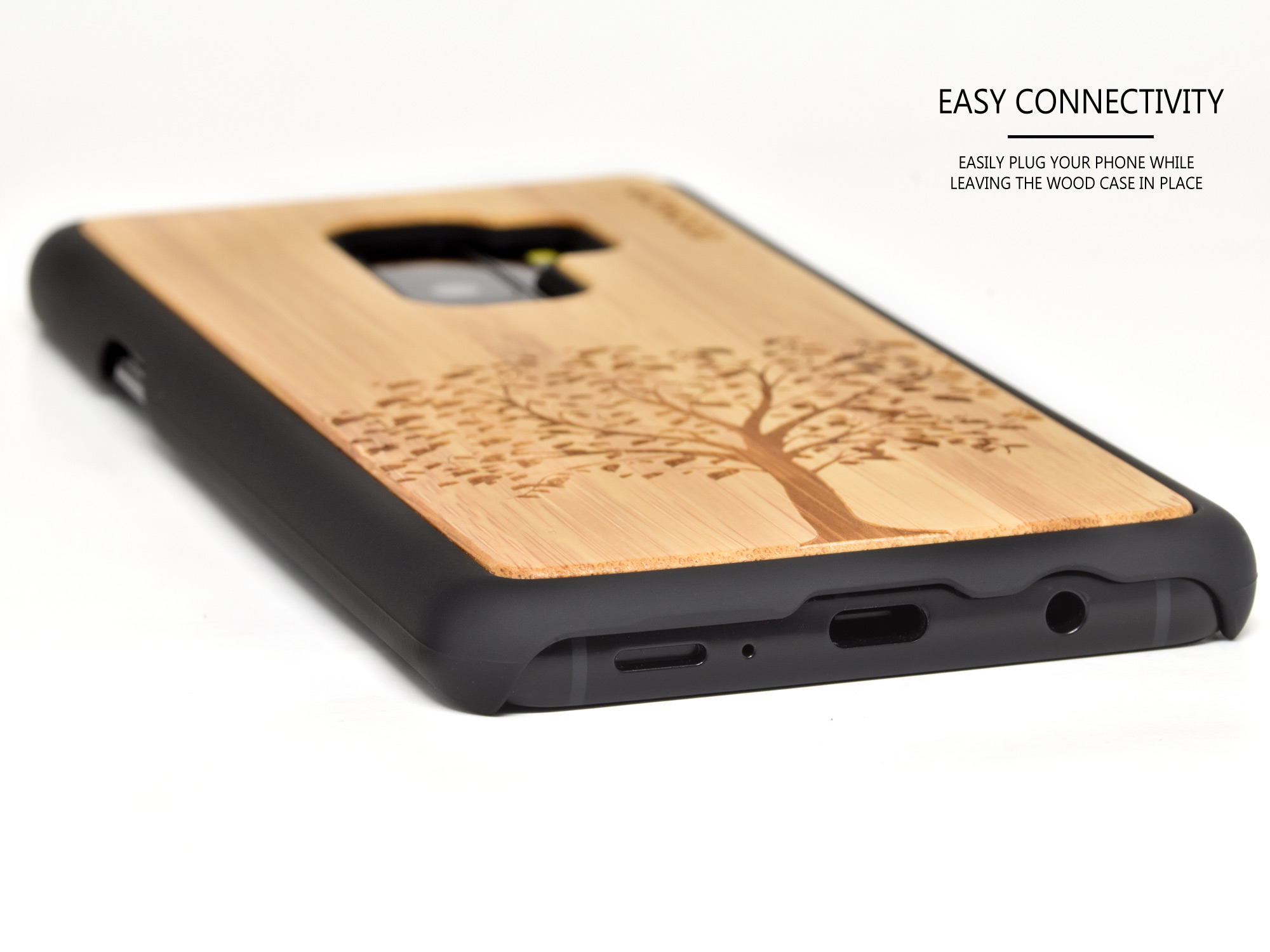 Samsung Galaxy S9 Plus wood case bamboo tree