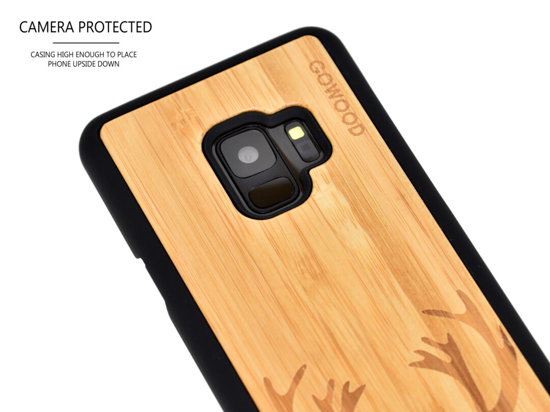 Samsung Galaxy S9 wood case bamboo deer