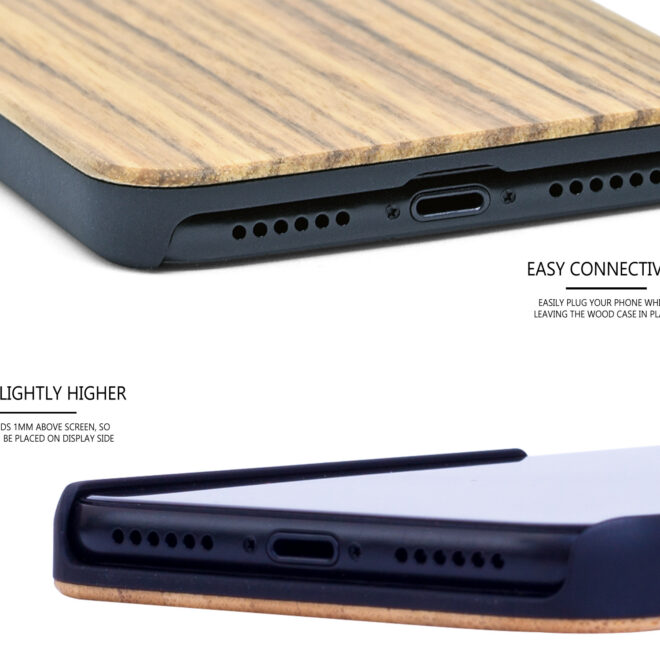 iPhone X/XS zebra wood case
