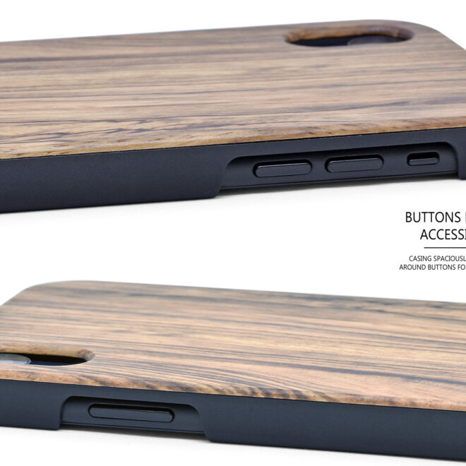 iPhone XR zebra wood case
