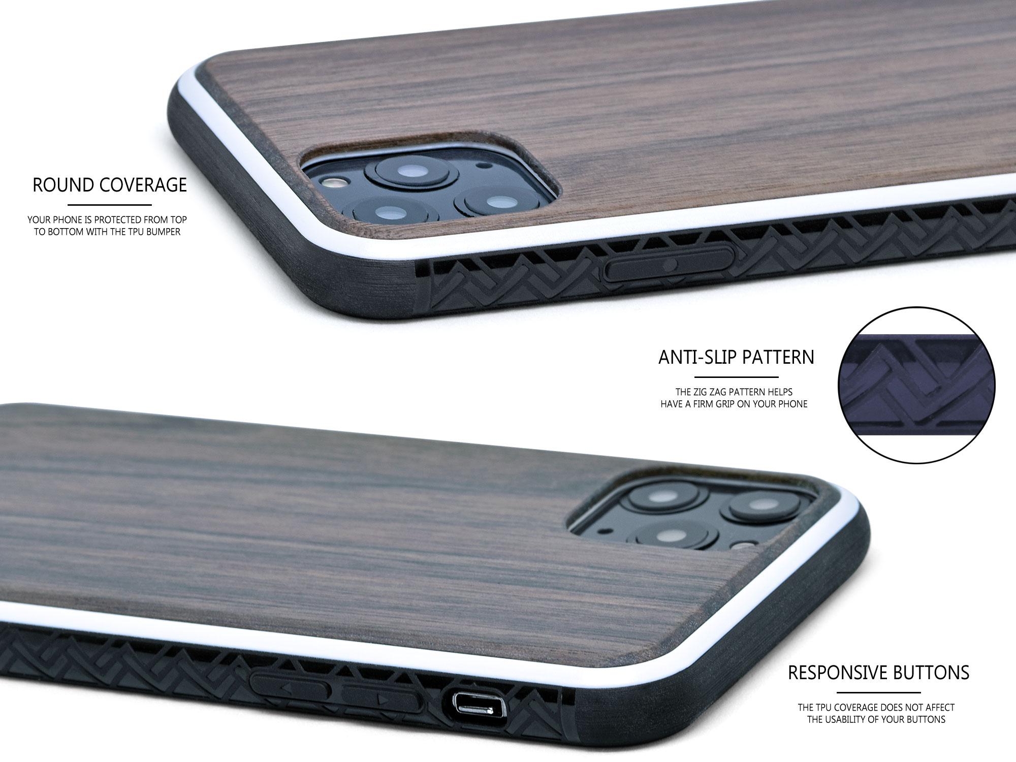 iPhone 11 wood case bamboo w
