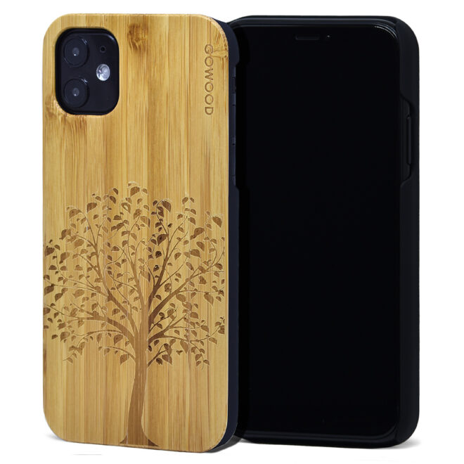 Étui iPhone 11 en bois de bambou