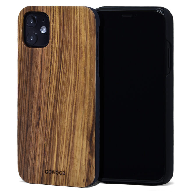 iPhone 11 wood case zebra