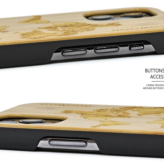 iPhone 11 Pro wood case bamboo worldmap