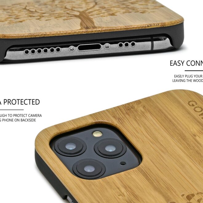 iPhone 11 Pro wood case bamboo tree