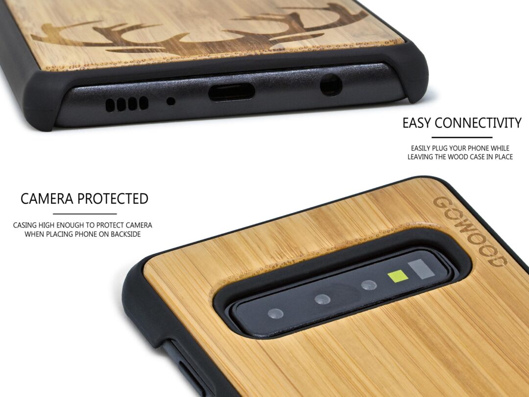 Samsung Galaxy S10 wood case deer