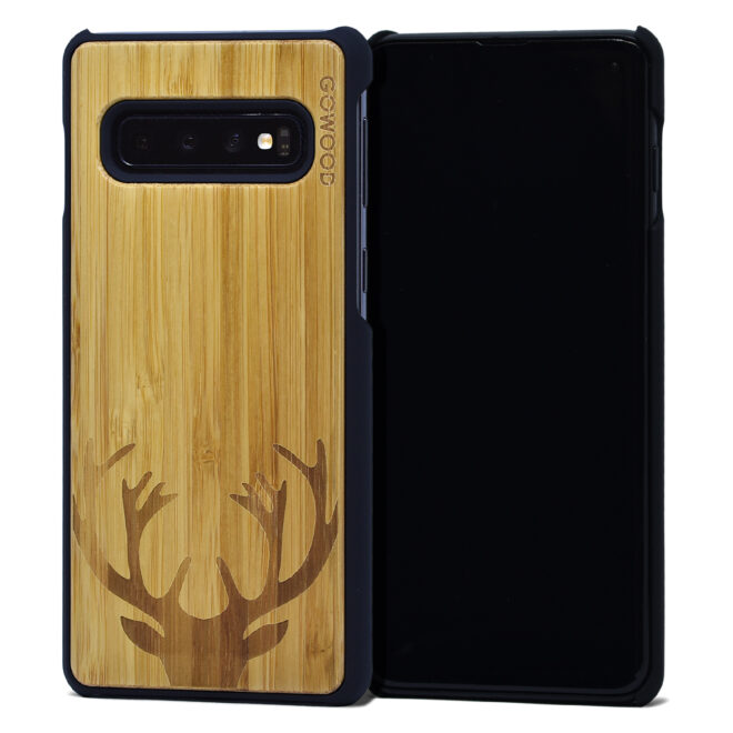 Samsung Galaxy S10 wood case bamboo deer
